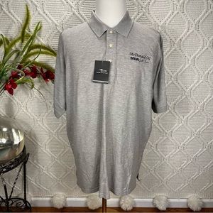 NWT PAGE & TUTTLE |‎  Gray Short Sleeve Classic Golf Polo Shirt